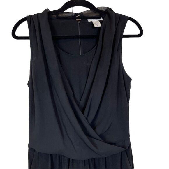 Bar III Sleevless Jumper Wrap Look Front Elastic Waist Zip Back Size Medium - Picture 2 of 13